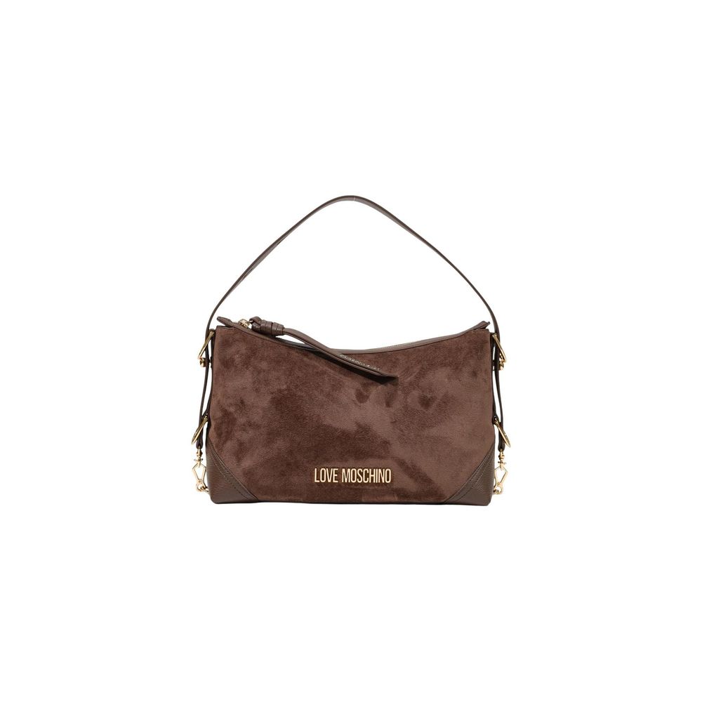 Medium Suede-Effect Polyester Handbag