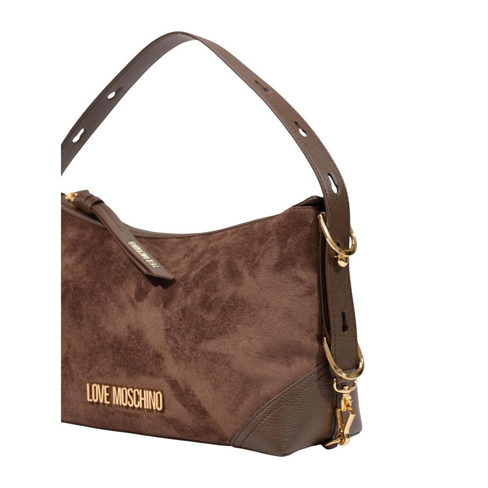 Medium Suede-Effect Polyester Handbag