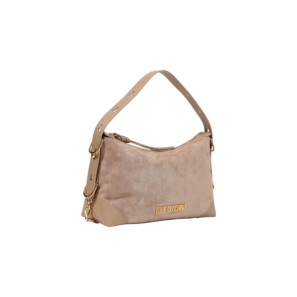 Medium Suede-Effect Polyester Handbag