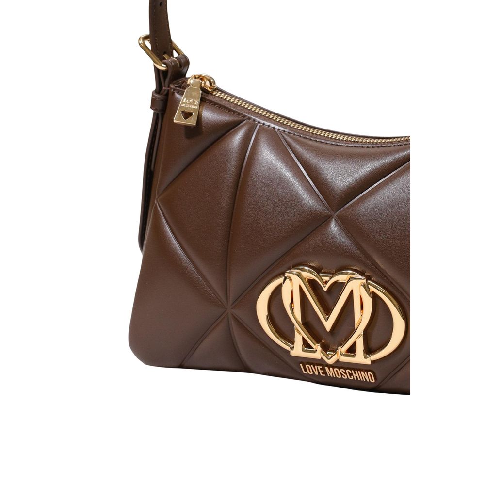 Small Quilted Geometric Polyurethane Handbag