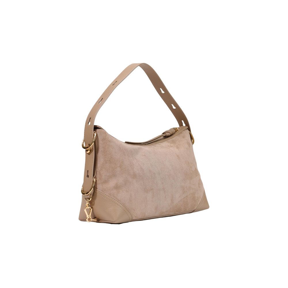 Medium Suede-Effect Polyester Handbag