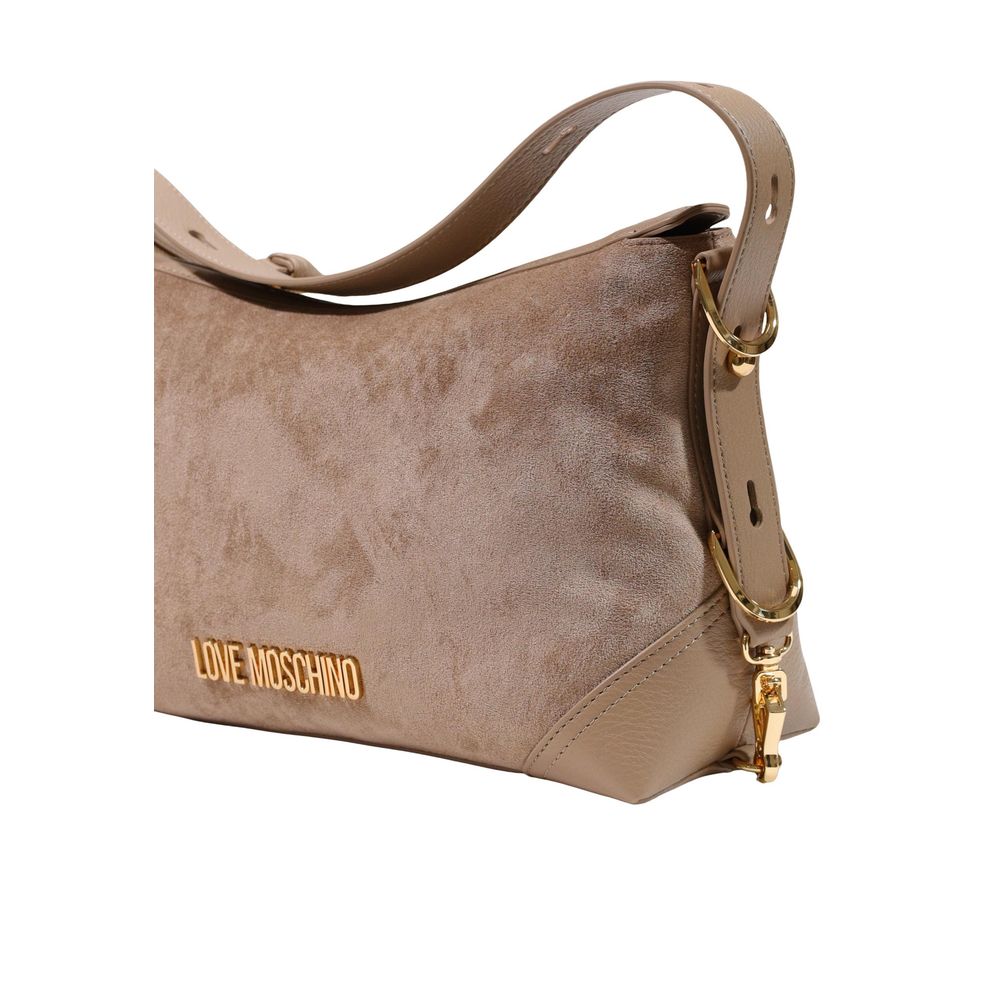 Medium Suede-Effect Polyester Handbag