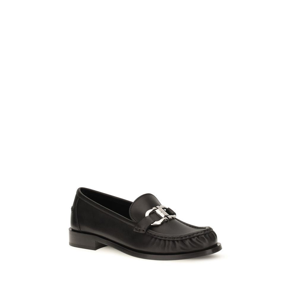 Black Calf Leather Slip-On Loafers