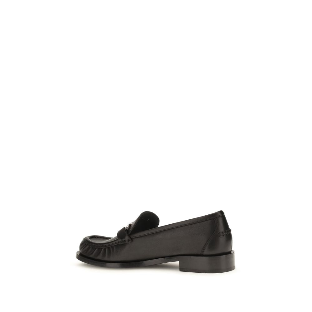 Black Calf Leather Slip-On Loafers