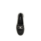 Black Calf Leather Slip-On Loafers