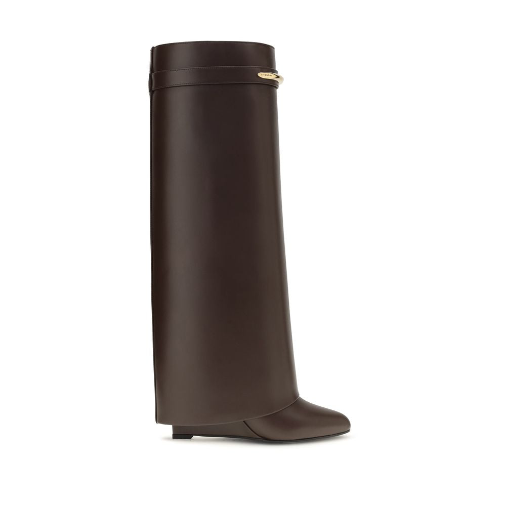 Calfskin Shark High Heel Boots