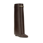 Calfskin Shark High Heel Boots