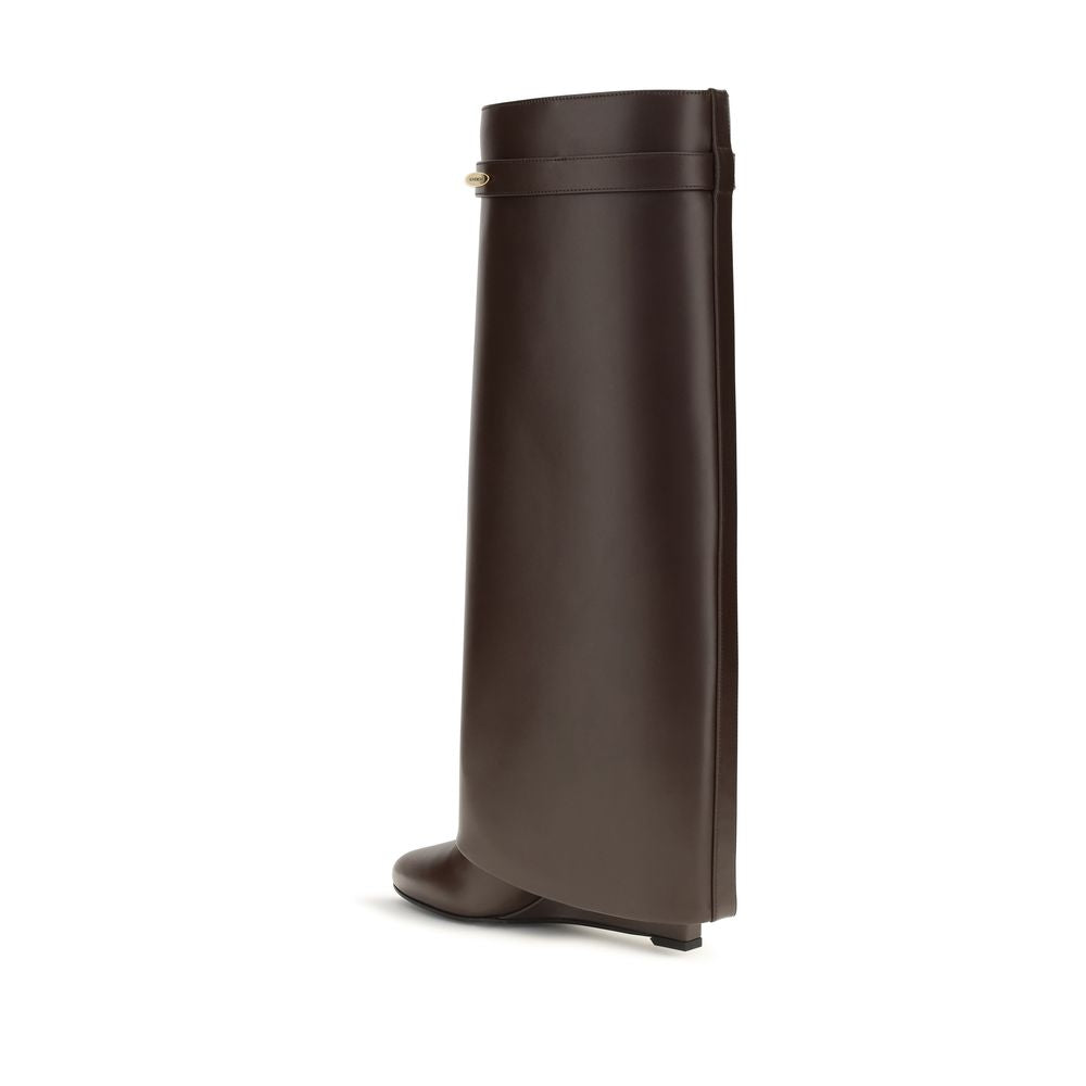 Calfskin Shark High Heel Boots