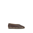 Brown Cotton Jenny Ballerinas