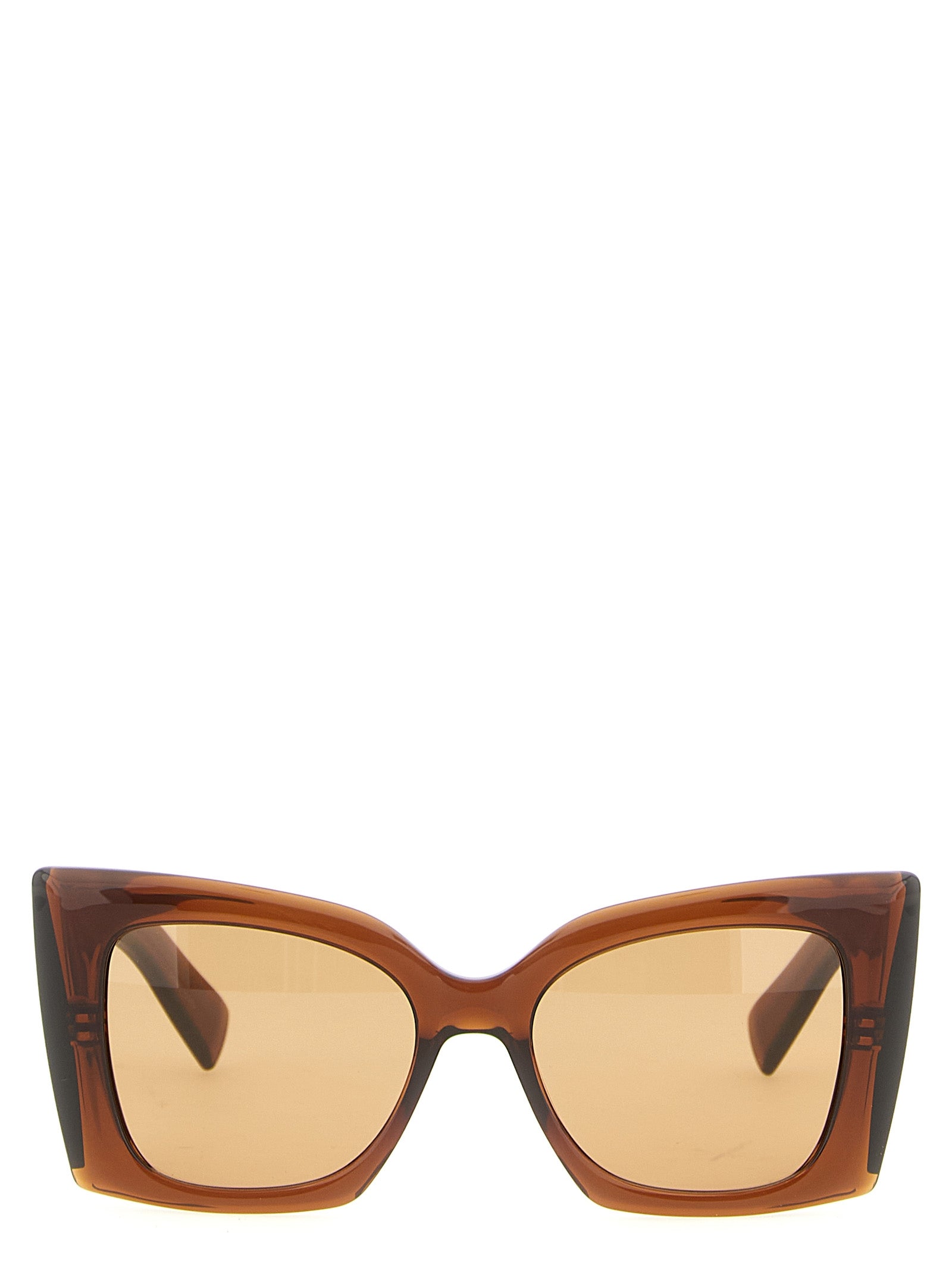 Oversized Blaze Crystal Cat-Eye Acetate Sunglasses