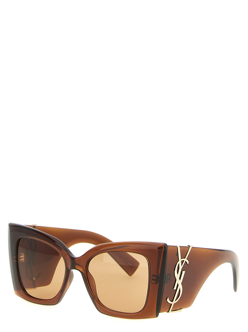 Oversized Blaze Crystal Cat-Eye Acetate Sunglasses