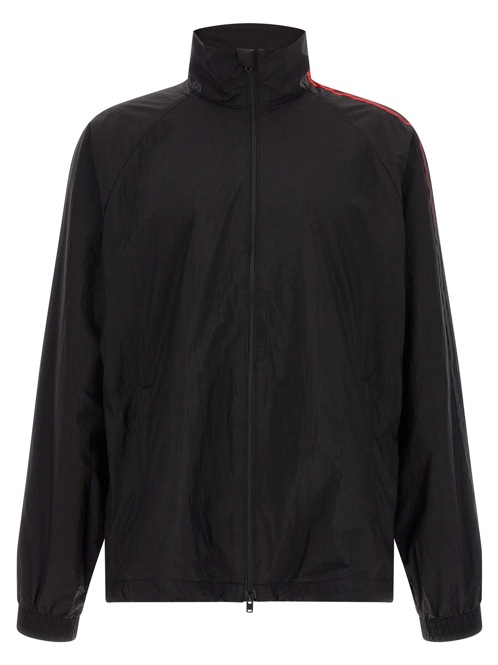 Black Technical Taffeta Gradient Stripes Sweatshirt