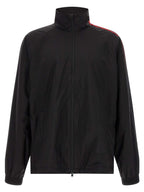 Black Technical Taffeta Gradient Stripes Sweatshirt