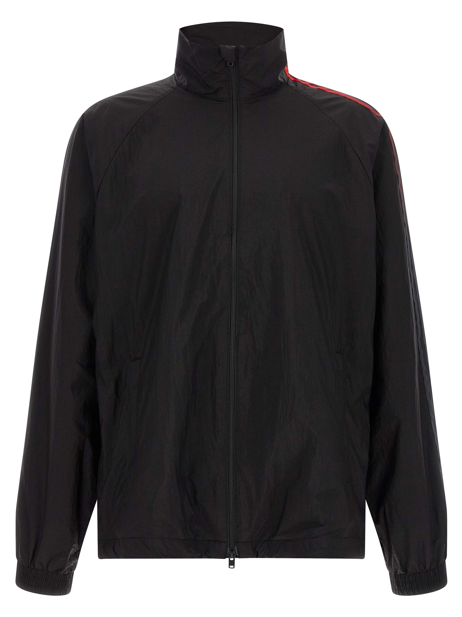 Black Technical Taffeta Gradient Stripes Sweatshirt