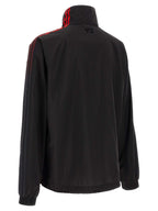 Black Technical Taffeta Gradient Stripes Sweatshirt