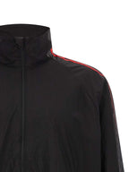 Black Technical Taffeta Gradient Stripes Sweatshirt
