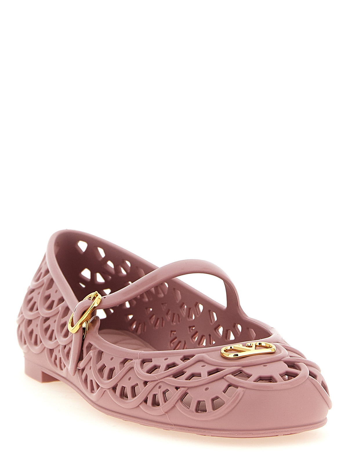 Powder Pink Polymer Ondette Ballet Flats