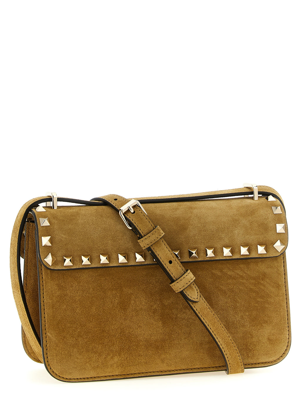 Small Calfskin Rockstud Crossbody Bag