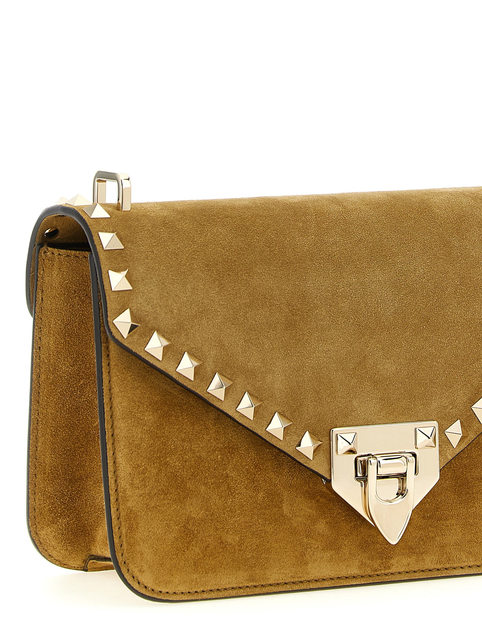 Small Calfskin Rockstud Crossbody Bag