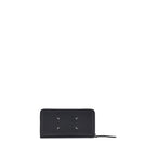 Black Calfskin Zip Wallet