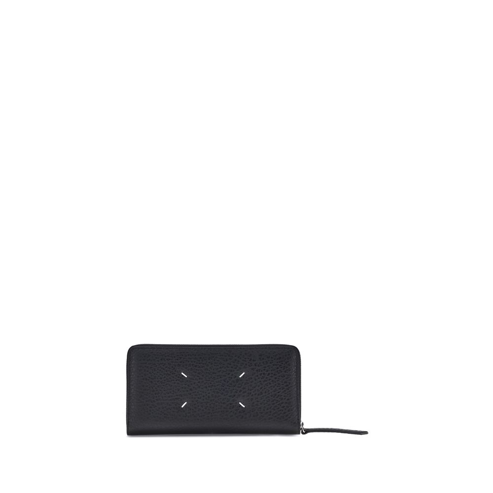 Black Calfskin Zip Wallet