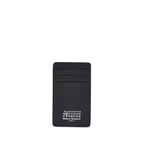 Black Grained Leather Card Holder