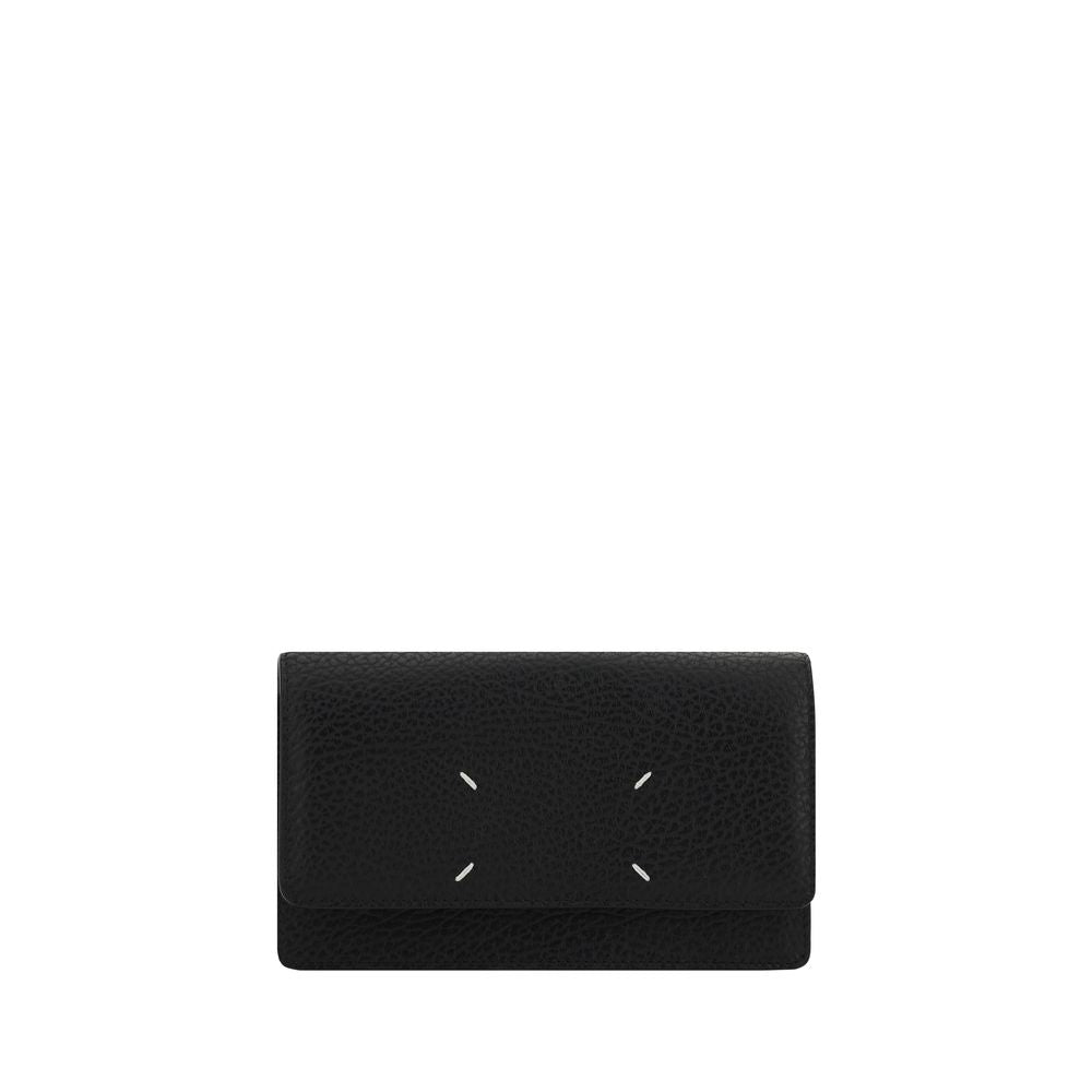 Compact Grained Leather Wallet