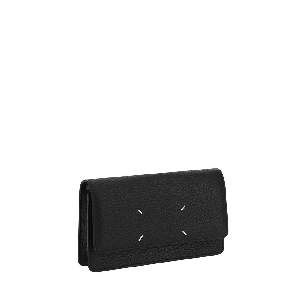 Compact Grained Leather Wallet