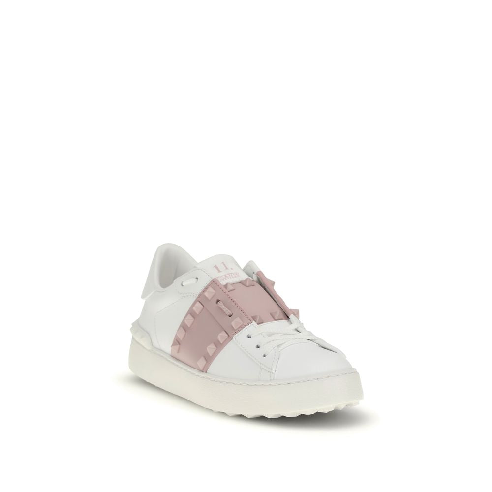 Calfskin Open Rockstud Sneakers
