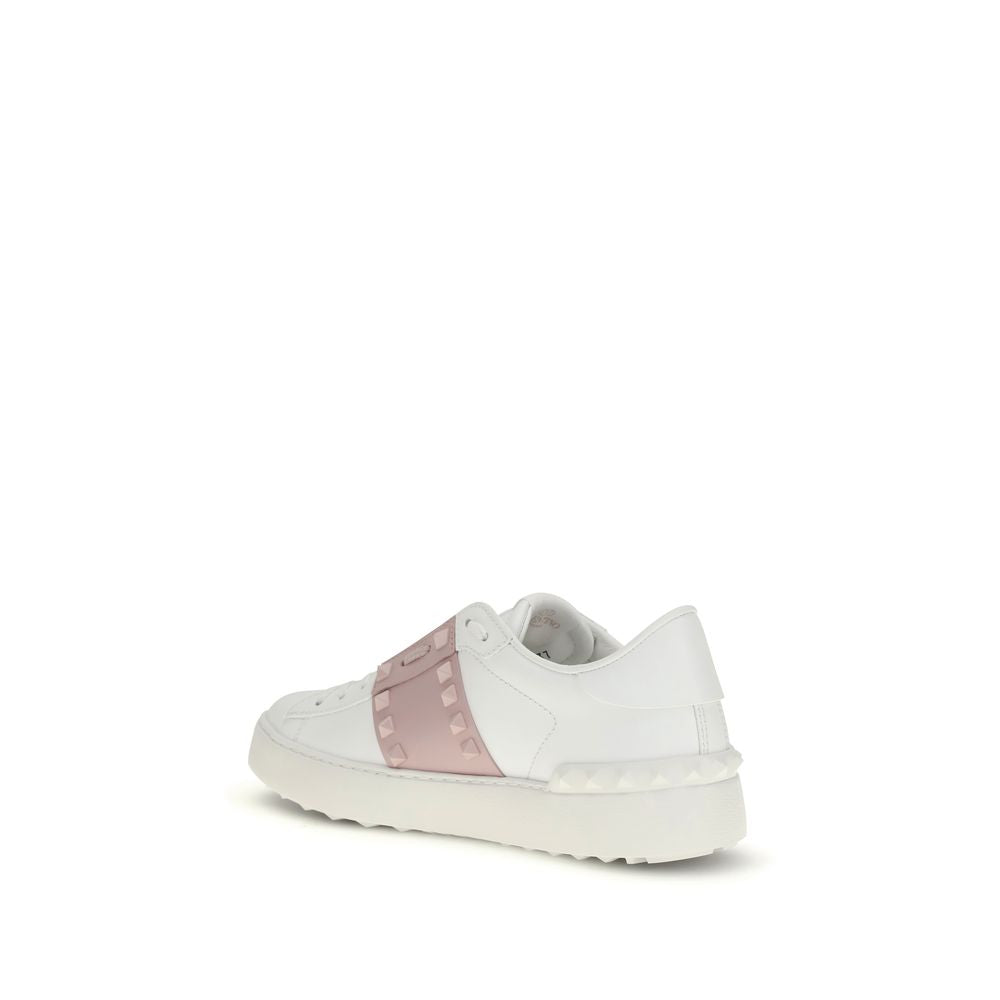 Calfskin Open Rockstud Sneakers