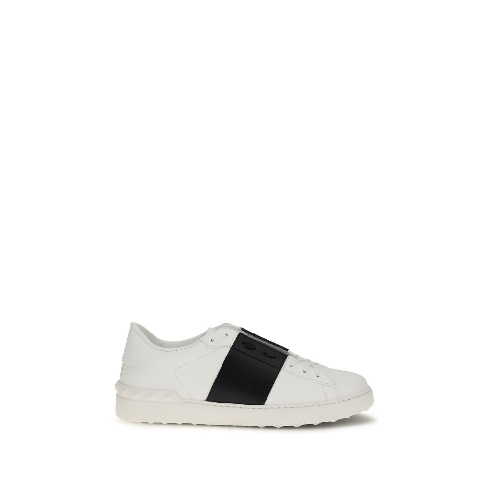 Blue Calfskin Low‑Top Sneakers