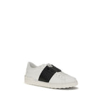 Blue Calfskin Low‑Top Sneakers
