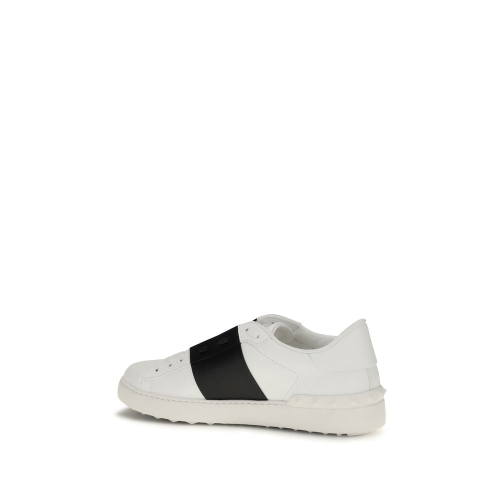 Blue Calfskin Low‑Top Sneakers