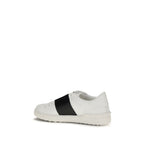 Blue Calfskin Low‑Top Sneakers