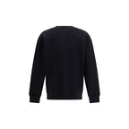 Black Cotton Crewneck Sweatshirt