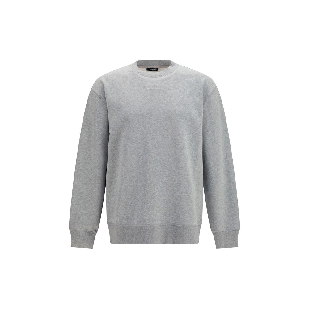 Gray Cotton Crewneck Sweatshirt