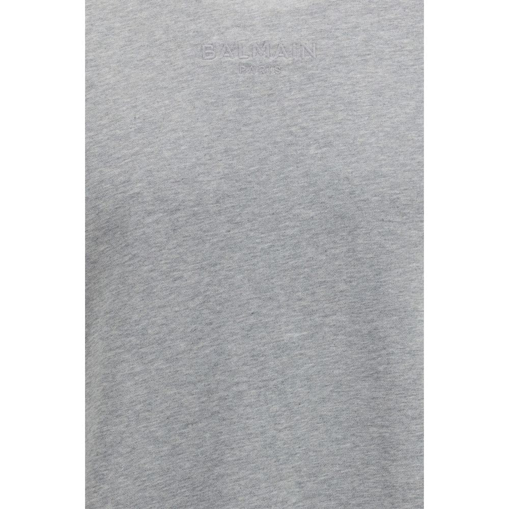Gray Cotton Crewneck Sweatshirt
