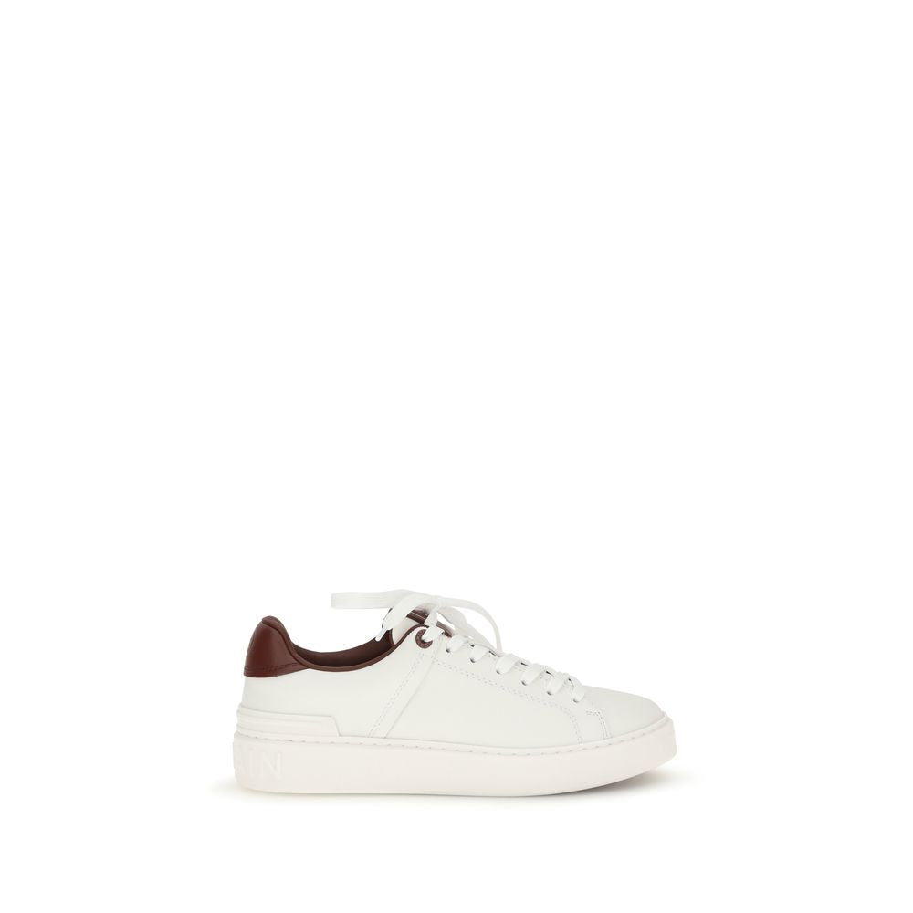 White Calf Leather B-Court Sneakers
