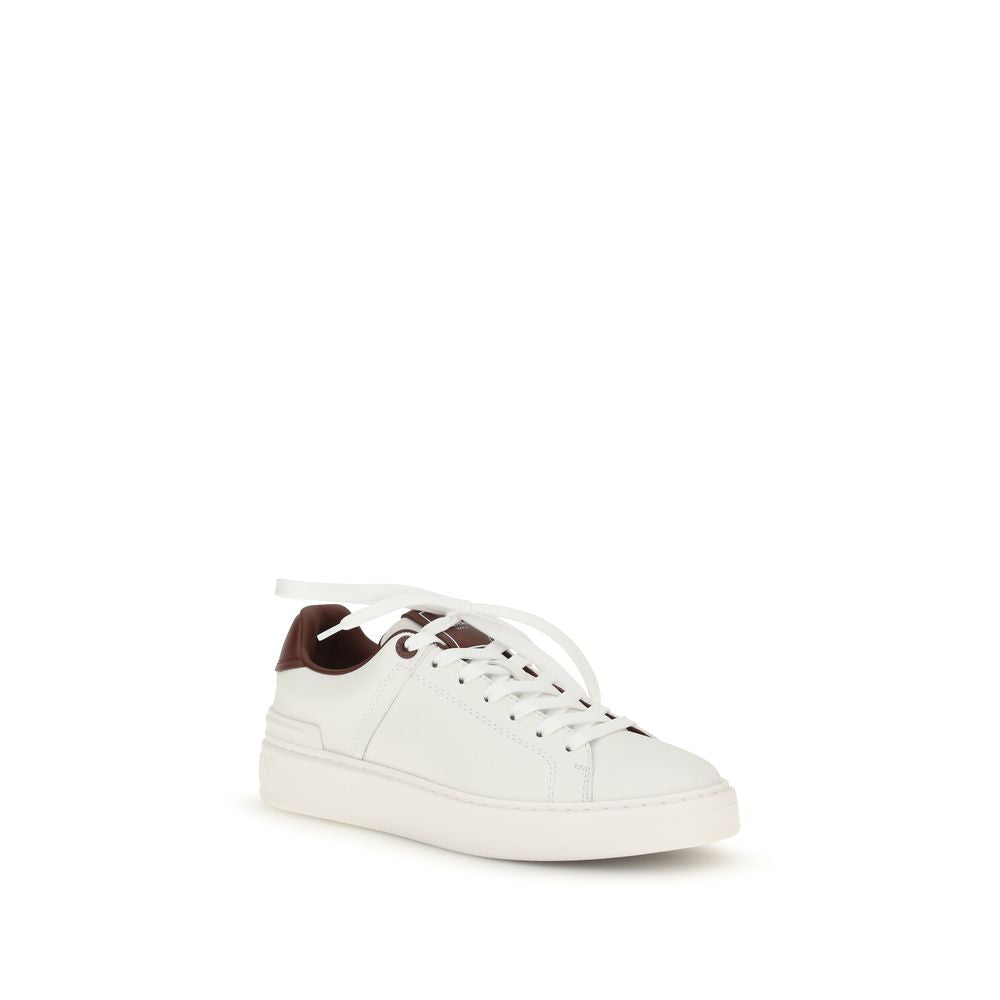 White Calf Leather B-Court Sneakers
