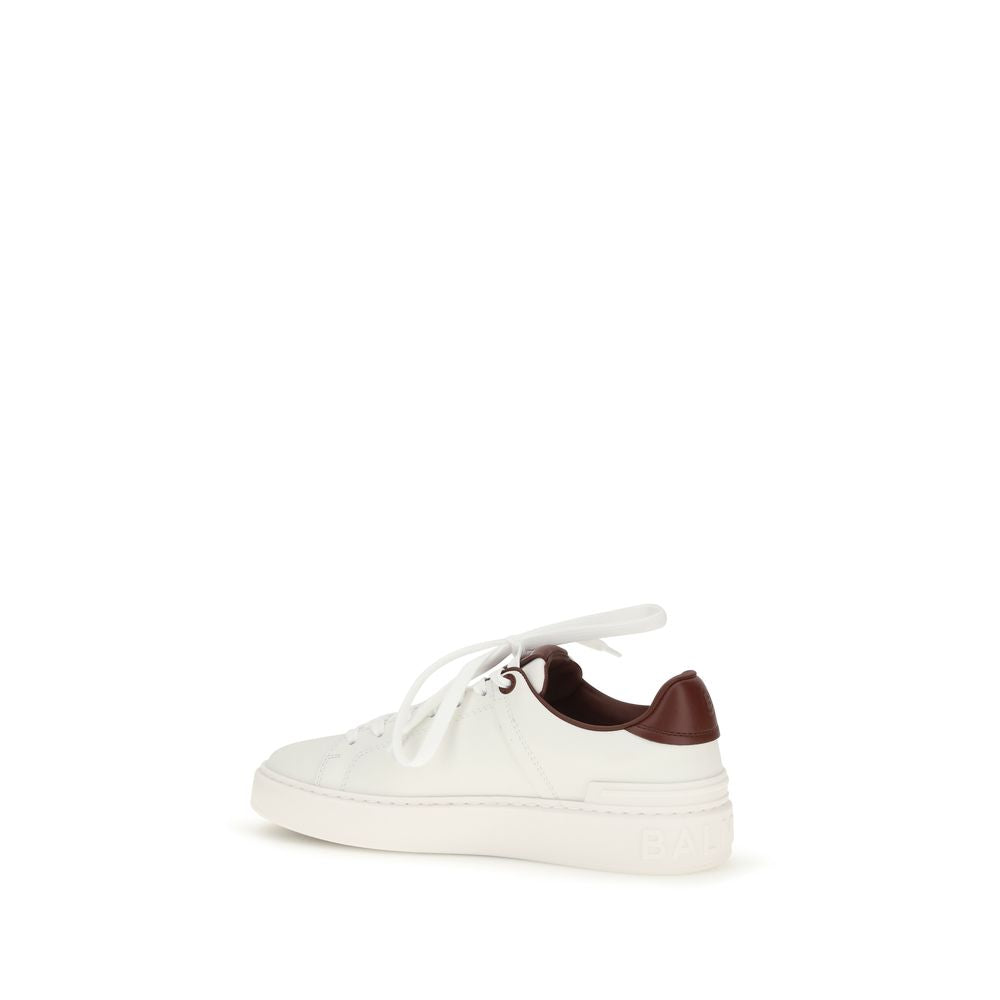 White Calf Leather B-Court Sneakers