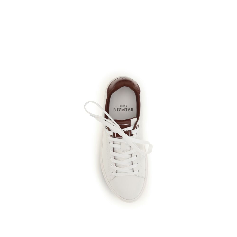 White Calf Leather B-Court Sneakers