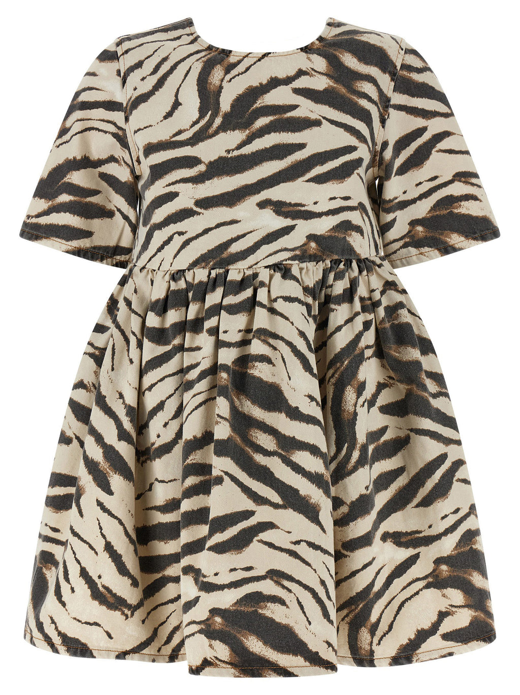 Mini Zebra Denim Organic Cotton Dress