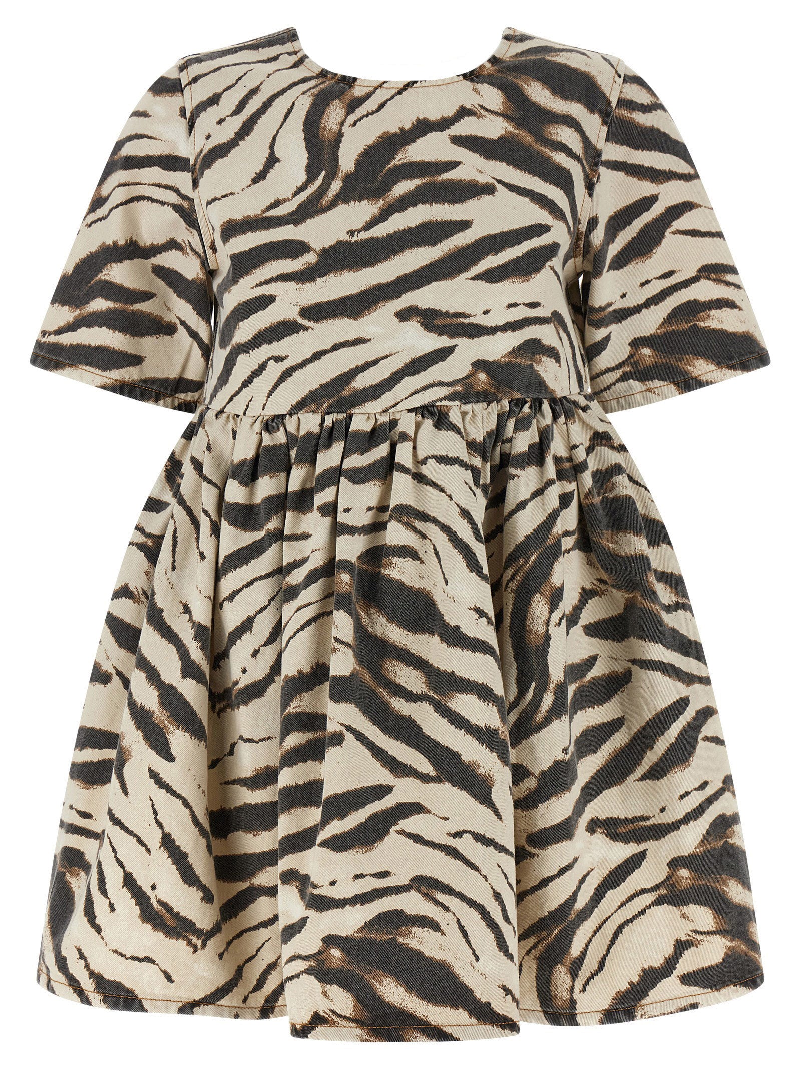 Mini Zebra Denim Organic Cotton Dress