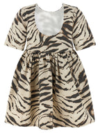 Mini Zebra Denim Organic Cotton Dress