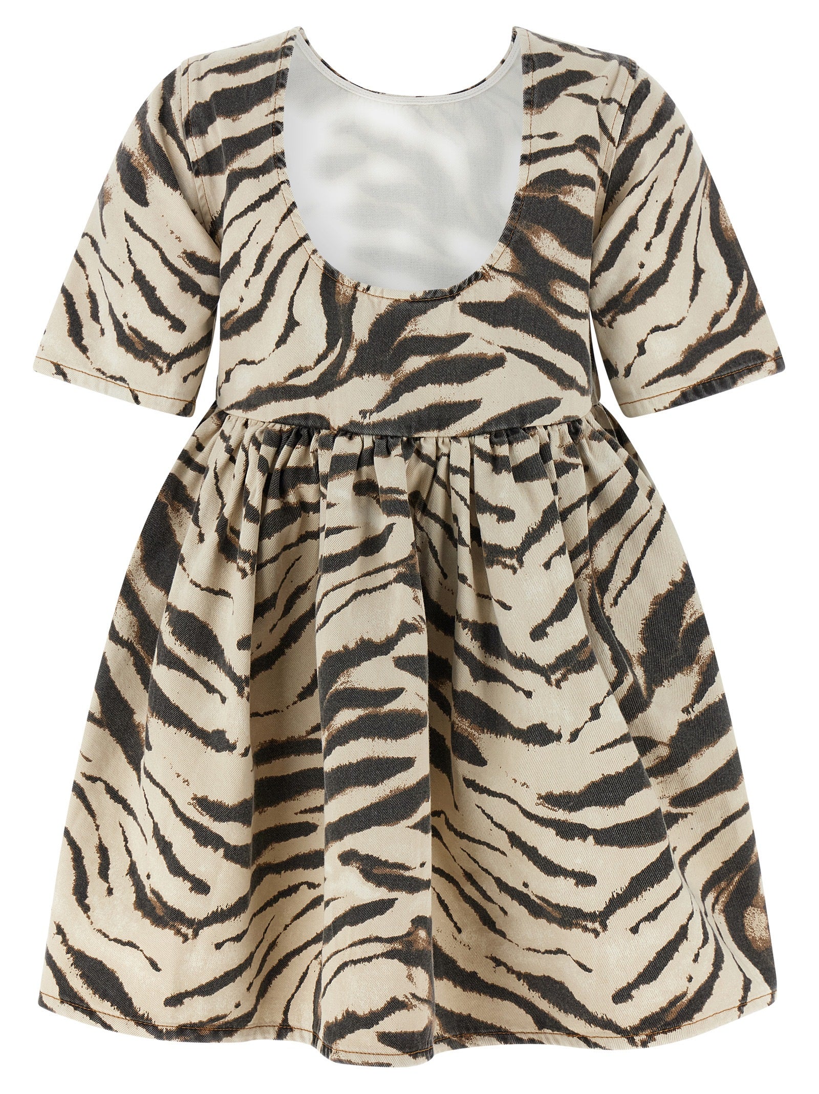 Mini Zebra Denim Organic Cotton Dress