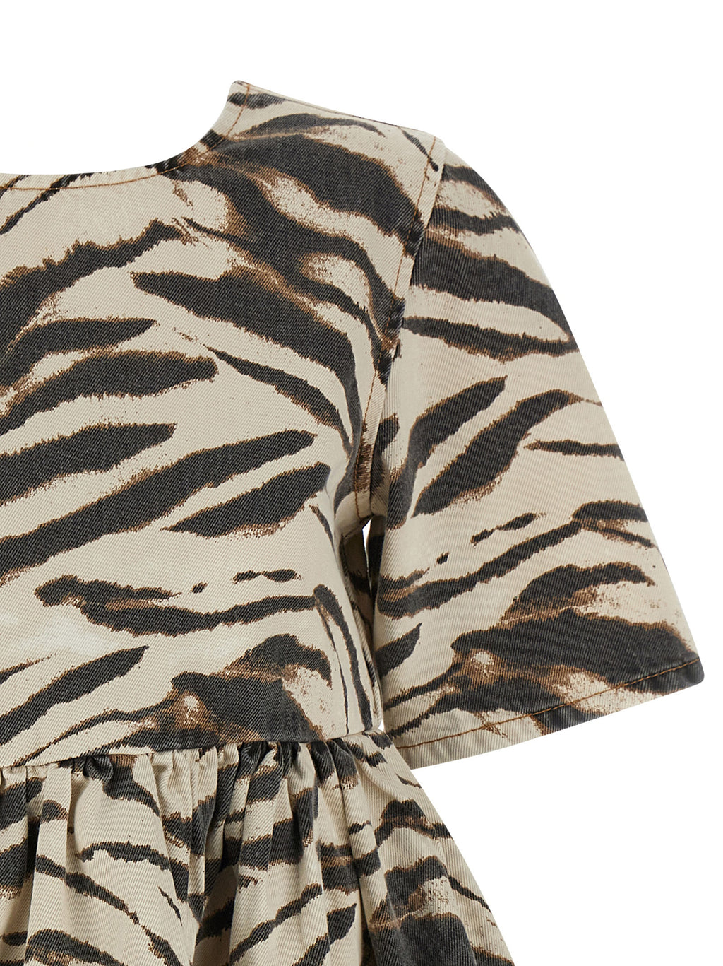 Mini Zebra Denim Organic Cotton Dress