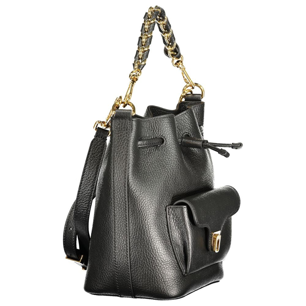 Black Leather Beat Generatio Bag