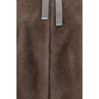 Brown Eco-Fur Full-Length Jacket
