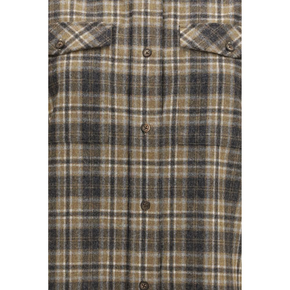 Multicolor Wool Oves Aries Pattern Shirt