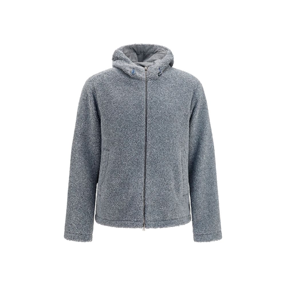 Teddy-Effect Hooded Jacket